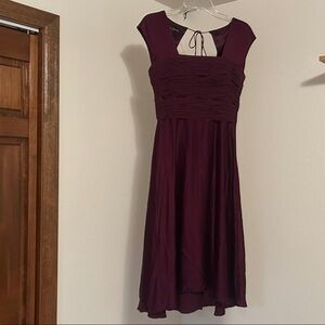 Donna Ricco Deep Purple Backless Dress